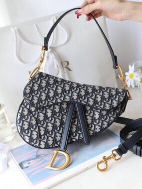 Christian Dior Dior Saddle Bag Oblique Handbag
